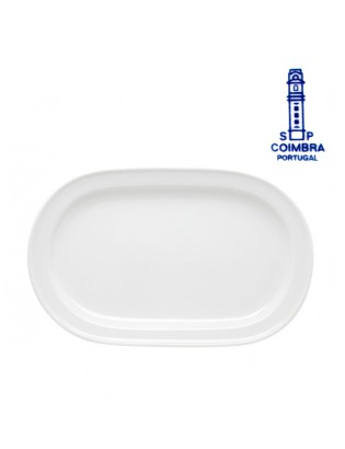 TRAVESSA SP COIMBRA BRANCO OVAL 34X21,8CM PORCELANA