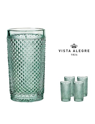 COPO ALTO VA BICOS VERDE MENTA CONJ.4  33CL VIDRO