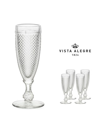 FLUTE CHAMPANHE VA BICOS INCOLOR CONJ.4  19CL CLEAR VIDRO