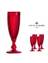 FLUTE CHAMPANHE VA BICOS VERMELHO CONJ.4  11CL VIDRO