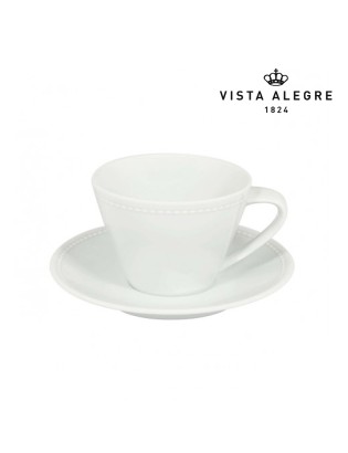 CHAVENA PEQ ALMOÇO VA PERLA WHITE 33CL C/PIRES PORCELANA