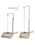 SUPORTE P/ 1 ESPETADA KARBO EXTENSIVEL 40-65CM BASE MADEIRA