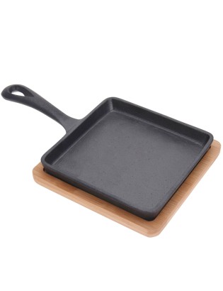 FRIGIDEIRA 278000570 QUAD TAPAS 14CM FERRO FUND C/BASE BAMBU