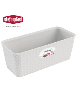 FLOREIRA 73700 NATURAL RET. BRANCO 40X16X13CM PLST