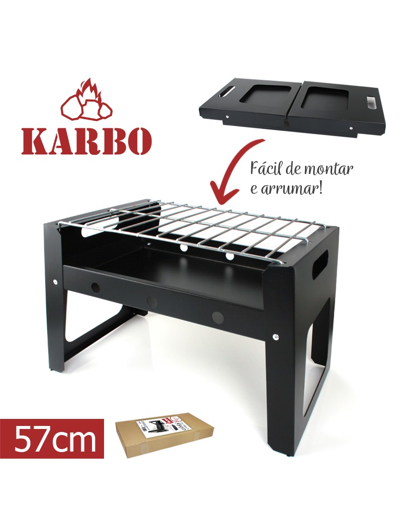 CHURRASQUEIRA KARBO MAGIC 2  57X32X36CM FERRO