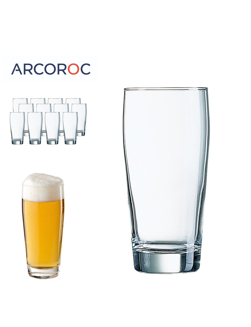 COPO CERVEJA ARCOROC WILLI BECHER 33CL CONJ.12 VIDRO