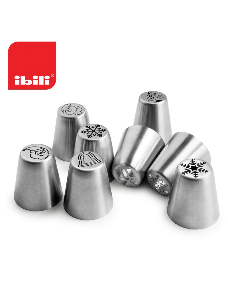 BOQUILHAS IBILI 252400 RUSSAS NATAL CONJ.8  2,4X3,7CM INOX