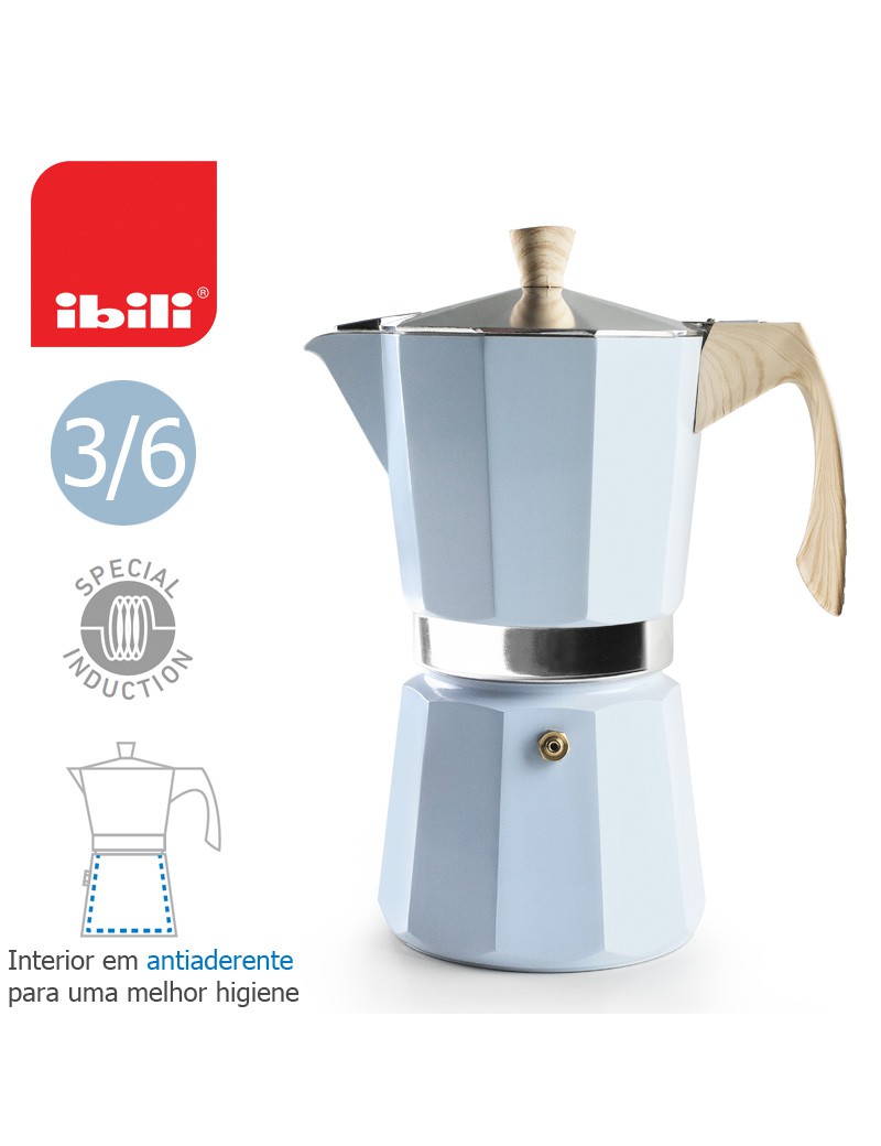 CAFETEIRA EXPRESSO IBILI 622106 TOSCANA 3/6CH  INDUÇAO ALUM