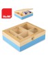 CAIXA CHA IBILI 748500  6 DIV. AZUL 18X21,5X7CM MADEIRA