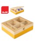 CAIXA CHA IBILI 748510 6 DIV. AMARELO 18X21,5X7CM MADEIRA