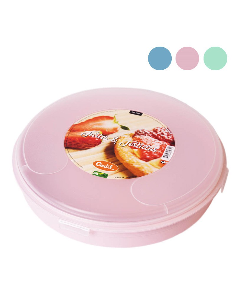 PORTA TARTES/TORTILHAS CD 1934 COLORS 30X6,5CM PLST SORT.