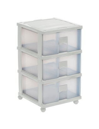 ARMARIO 12.610A CONJ.3 GAVETAS 37,5X37,5X63,5CM CORES SORT.