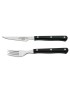 CONJ. CHURRASCO 381.7000.12 12 PEÇAS INOX C/CABO PRETO PLST