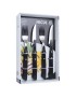 CONJ. CHURRASCO 381.7000.12 12 PEÇAS INOX C/CABO PRETO PLST