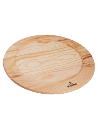 TABUA KARBO Ø30CM P/PRATO C/REBAIXO MADEIRA PINHO