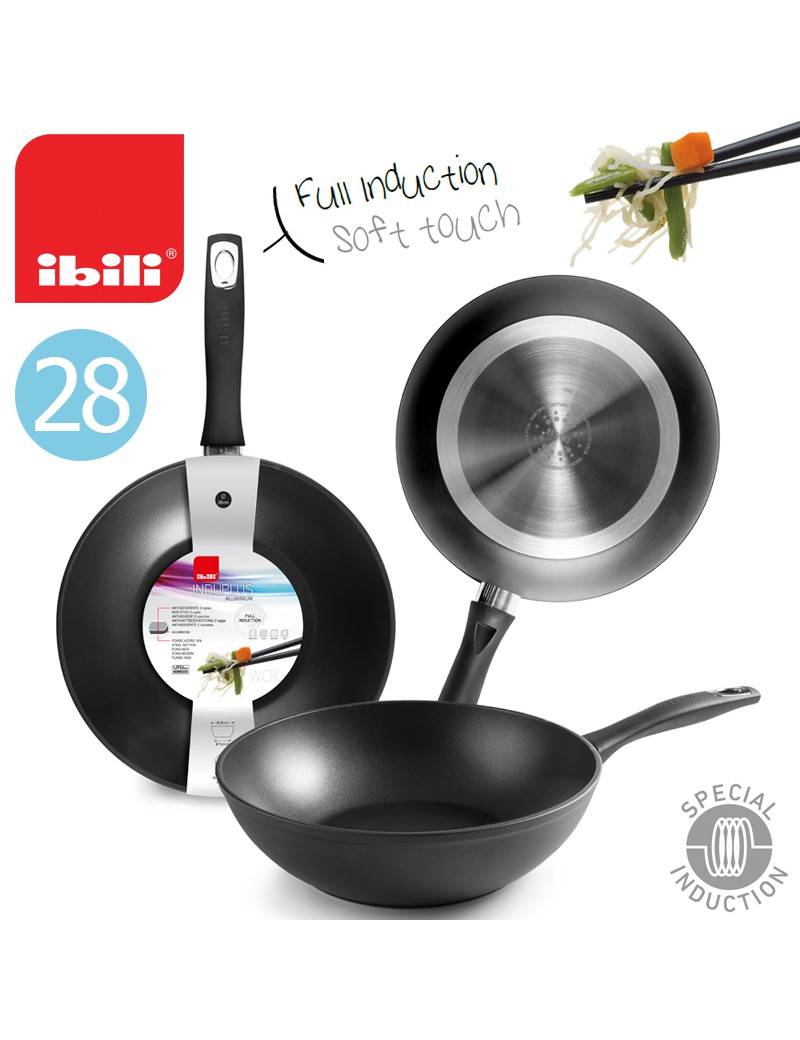 WOK IBILI 400528N NEW INDUPLUS Ø28CM ANTIAD. IND