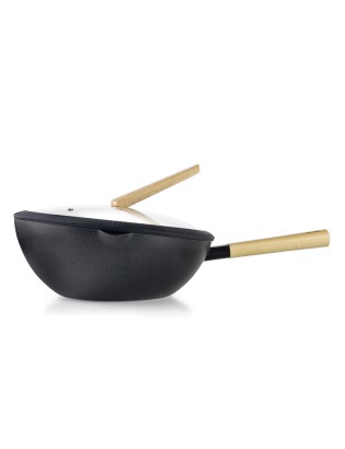 WOK IBILI 404230 LUXE Ø30X8,5-12CM C/TAMPA ANTIAD IND.