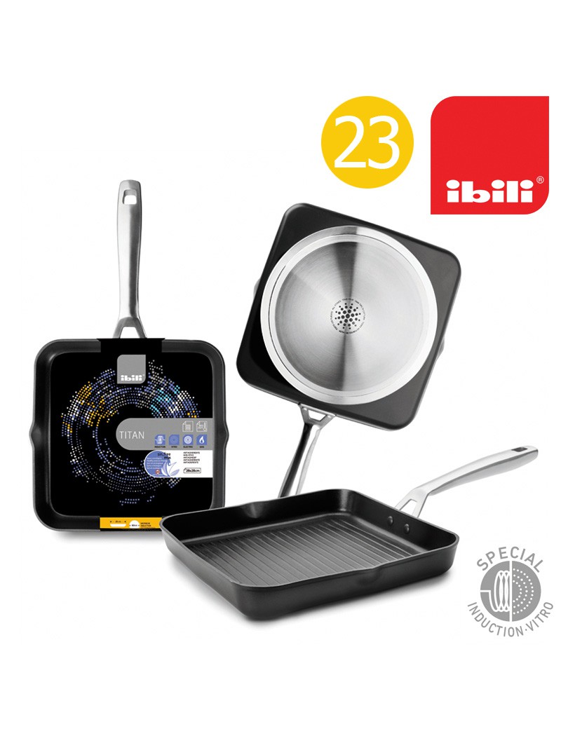 GRELHADOR IBILI 465123 TITAN 23X23CM ANTIAD FULL INDUÇAO
