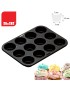 TABULEIRO 12 QUEQUES IBILI 820501 MOKA 35X27CM ANTIAD.