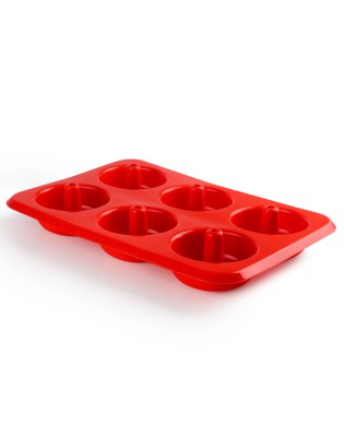 FORMA DONUTS IBILI 876000 STRAWBERRY 6CAV. Ø8CM SILICONE