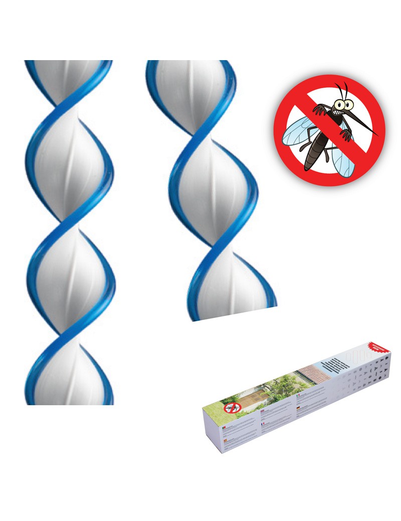 CORTINA MOSCA 08 REPELENTE 90X200CM BRANCO/AZUL TRANSP