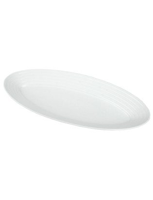TRAVESSA PEIXE FUNDA BRANCO 46X22,5CM PORCELANA