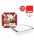 ASSADEIRA IBILI 480625 KRISTALL QUAD. 25X22X5CM VIDRO