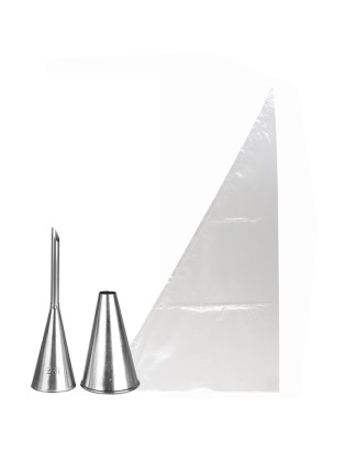KIT PROFITEROLES IBILI 778800  2 BOQUILHAS+5 SACOS PAST.