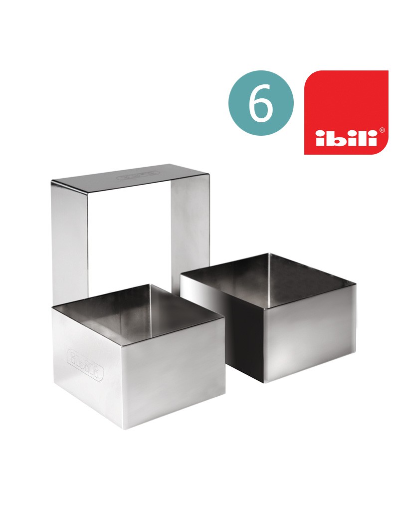 ARO QUADRADO IBILI 716906 CLASICA 6X6X4,5CM INOX
