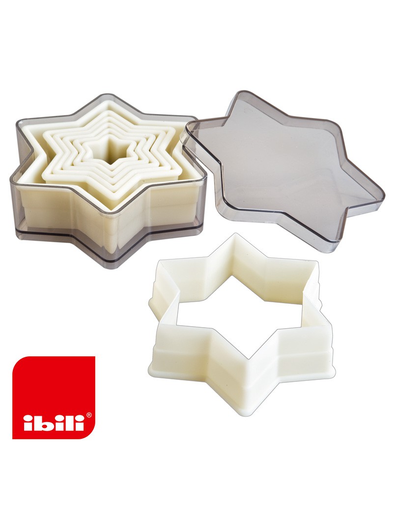 CORTA MASSA ESTRELA IBILI 784206 PROF. 6PC (3...12CM)