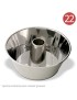 FORMA 22 CM INOX C/CANO FUNDO LISO UN