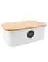 CAIXA PAO 21.001 PRIME BRANCA PLST C/TAMPA BAMBU 36X24X13CM