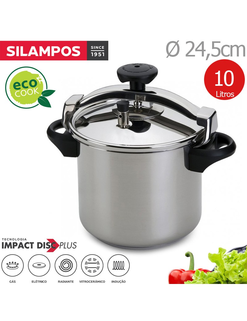 PANELA PRESSAO SL TRADICIONAL 10L Ø24,5CM S/CESTO INOX