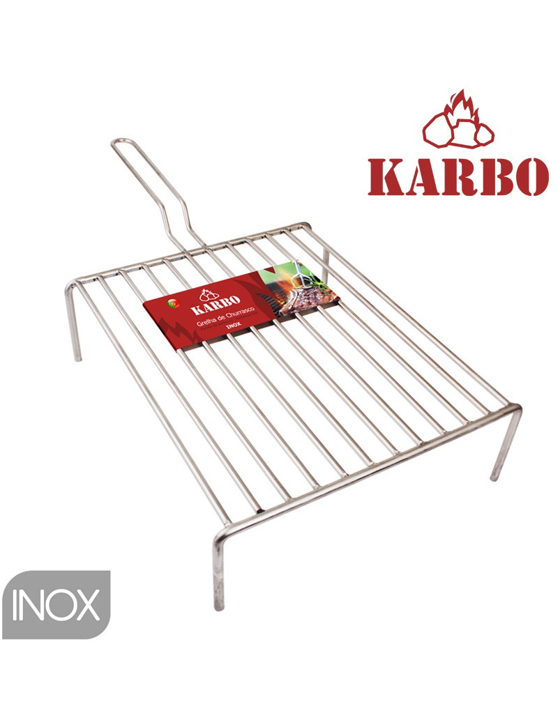 GRELHA C/PERNAS 24X29CM INOX 10 ARAMES GRILL LINE
