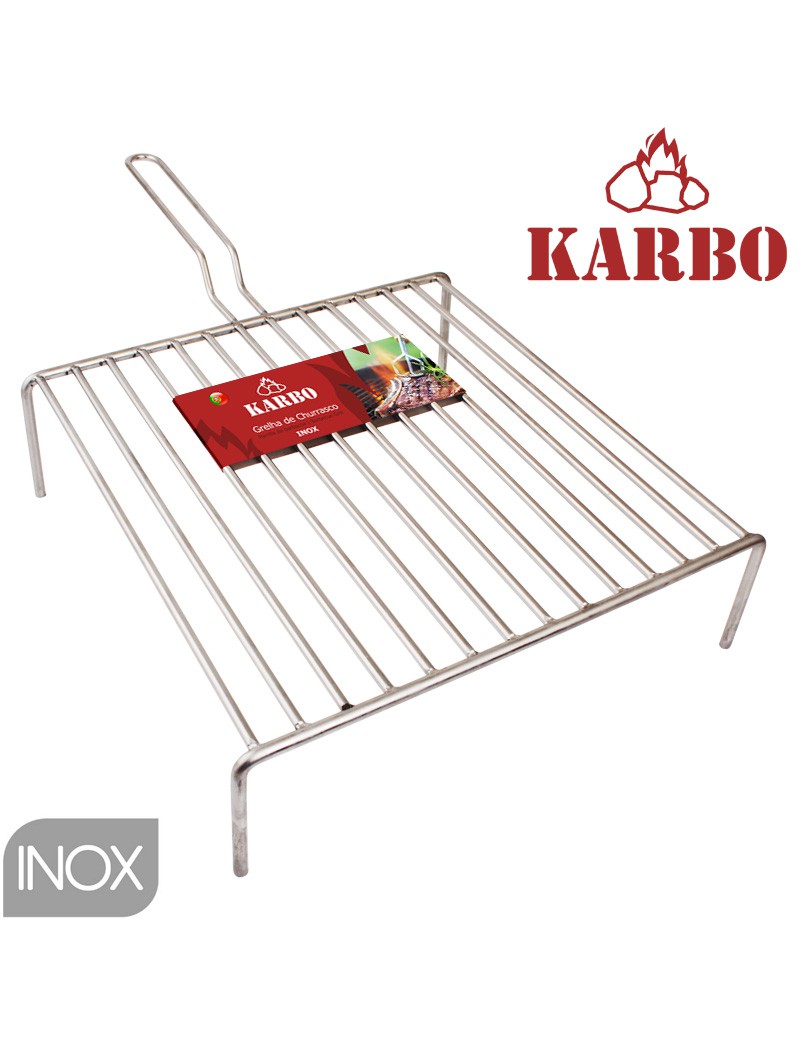 GRELHA C/PERNAS 35X36CM INOX 14 ARAMES GRILL LINE