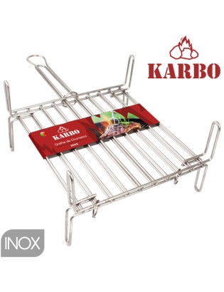 GRELHA DUPLA 30X30CM INOX...