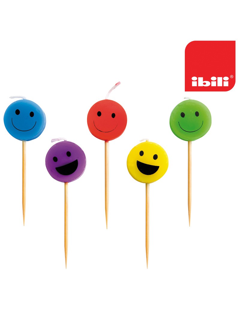 CONJUNTO 5 VELAS IBILI 786201 SORRISO/SMILE 7CM