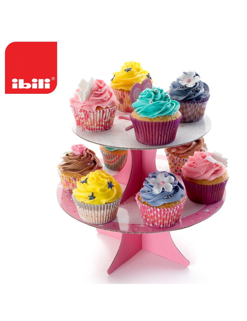 SUPORTE IBILI 736100 P/CUPCAKES CARTAO DESCARTAVEL Ø25X26CM