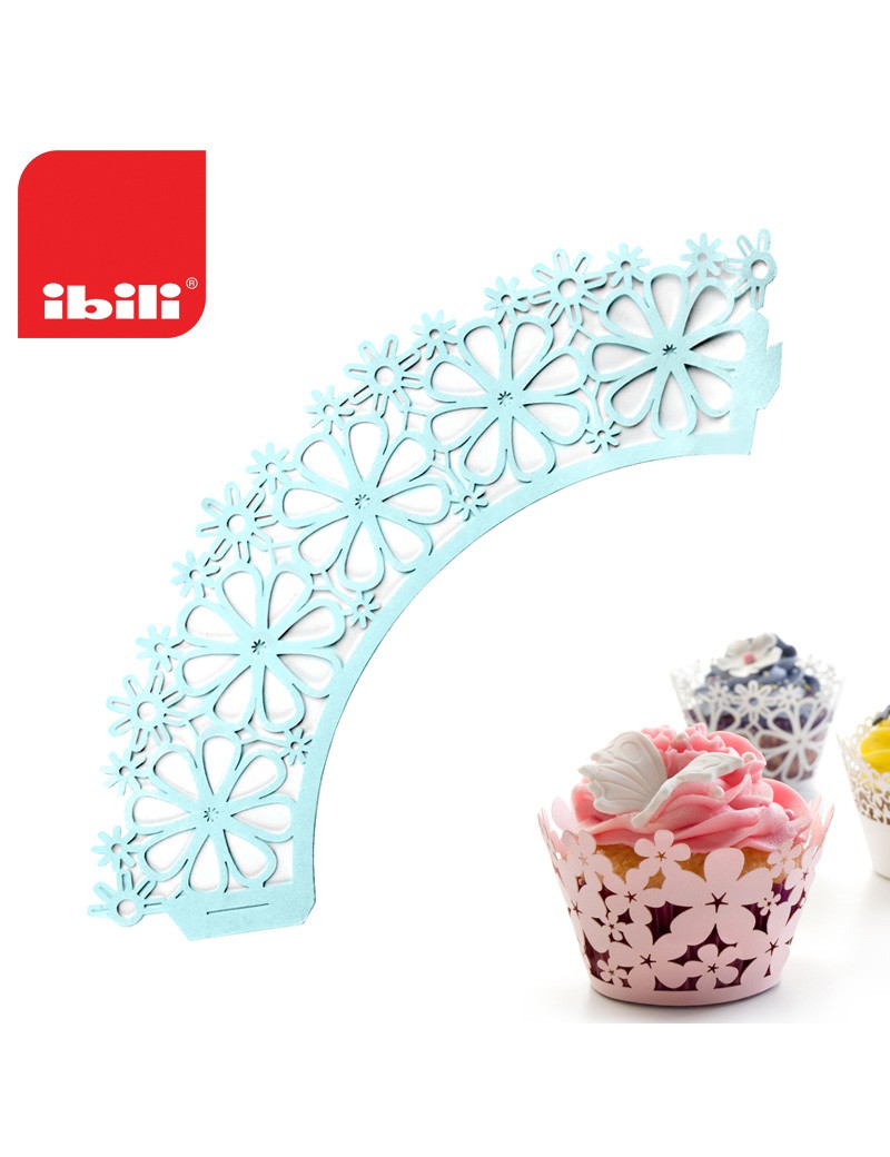 INVOLUCRO CUPCAKE IBILI 736001 AZUL 10UND 5+8CM