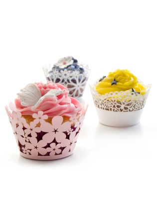 INVOLUCRO CUPCAKE IBILI 736001 AZUL 10UND 5+8CM