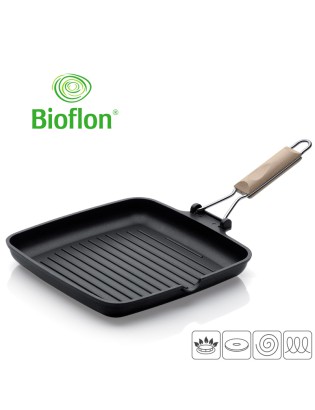 GRELHADOR BIOFLON DIET 26X26CM ANTIADERENTE INDUÇAO