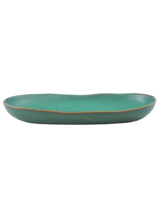 TRAVESSA VA GEMSTONE JADE OVAL 34,5X17CM GRES