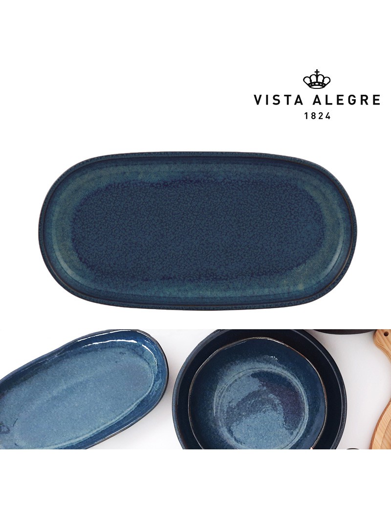 TRAVESSA VA GEMSTONE LAPIS LAZULI OVAL 30X15CM GRES