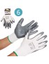 LUVA 880114 NYLON NITRILO T.06 CINZA/BRANCO