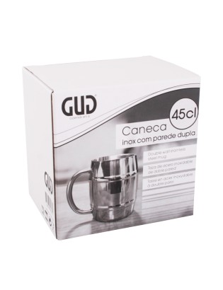 CANECA GUD PAREDE DUPLA 45CL INOX