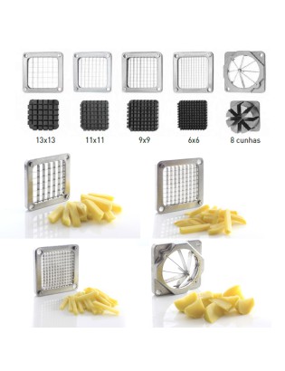 CORTA BATATAS HENDI 630402 PROF. C/4 LAMINAS ALUM/INOX