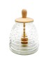 FRASCO MEL FIH 348 VIDRO C/COLHER MADEIRA 9,5X13CM