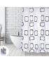 CORTINA BANHO 149243 QUADRADOS 180X200CM TECIDO