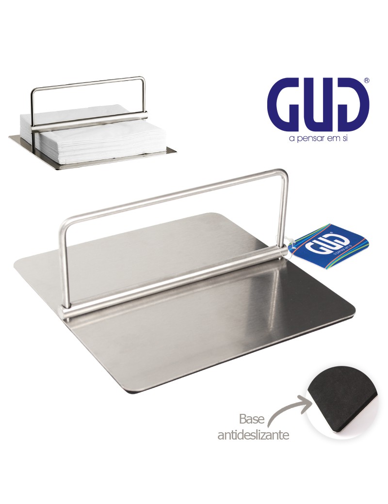 PORTA GUARDANAPOS GUD PIAZZA 18X18X8CM INOX