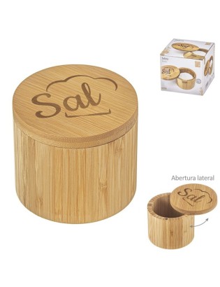 SALEIRO BAMBU TAMPA IMAN...
